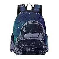Space Astronaut Print Backpack Printed Laptop Backpack Shoulder Bag Business Bags Daily Backpack for Women Men