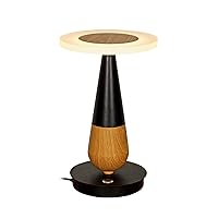 VONN Silva VSRT6507BL 12 Height Table Lamp in Plated Black Wood Finish Integrated LED, 7L x 7W x 11.5H