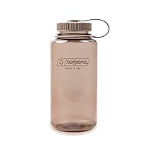 Nalgene Monochrome BPA-Free Recycled Reusable Water Bottle for Backpacking, Hiking, Gym - 32 oz Shatterproof - Mocha