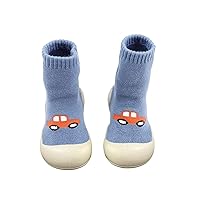 Baby Indoor Toddler Walkers Shoes Soft Elastic Casual First Cartoon Infant Baby Shoes Slip on Shoes for Toddlers