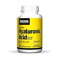 Jarrow Formulas Hyaluronic Acid 60 mg - 120 Veggie Caps - Bioavailable & Naturally Derived - Supports Skin Health - Pure Hyaluronic Acid - 60 Servings
