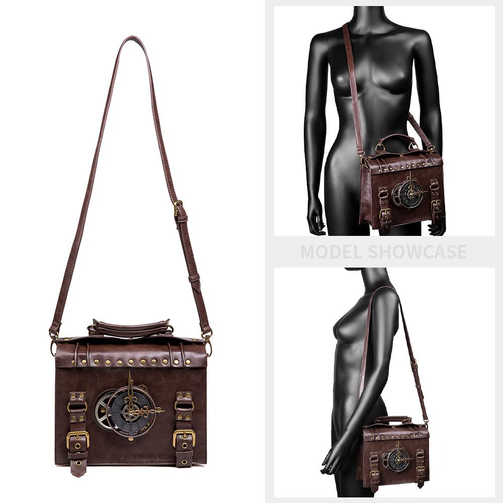 MOISTRI Crossbody Bags for Women Handbags for Women Messenger Bag Retro Clock Laptop Bag Travel Bag School Briefcase Work Bag