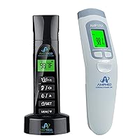 Amplim Color-Coded Display Premium Bundle Non-Contact Touchless Infrared Digital Forehead Thermometer