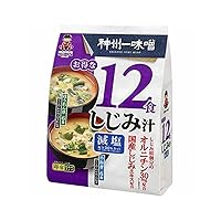 Miyasaka Instant Miso Soup with Clams, Less Sodium (12 miso soup packets), Made in Japan