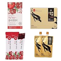 RG+ Korean Beauty Pomegranate Collagen Jelly 14 Stick +Korean Black Panax Ginseng Drink 10 Pack