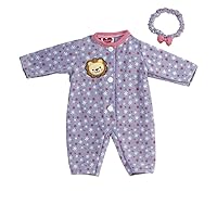 Adora Giggle Time Baby Doll Floral Lion Outfit Premium Quality Baby Doll Clothes and Accessories, Birthday Gift For Ages 2+