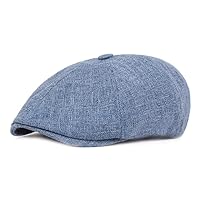 Hunting Hat Comfortable Unisex Simple Winter Classic Flat Cap Ivy Driver Hunting Hat Soft Lining (Color : Blue, Size : Free Size)