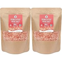 52USA Himalayan Pink Salt Coarse 2lb (907g), Gourmet Pure Crystal Pink Himalayan Sea Salt, Himalayan Salt for Grinder and Salt Mills, Kosher Salt & Natural Certified (Pack of 2)