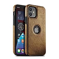 Cell Phone Case Leather Mobile Phones Cases for iPhone 11 12 13 14Pro Max X XR 6 7 8 Plus Black Business Cover,Dark Brown,for iPhone 12(12Pro)