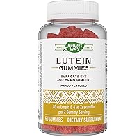 Lutein Gummies with Zeaxanthin, Eye Health and Brain Function Supplement*, Mango Flavored, 60 Count
