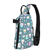 Polyester Fiber Waterproof Waist Bag -Backpack 4 Pocket Compartments Ideal for Outdoor Activities Cute little fox