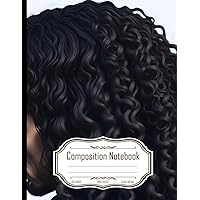 Composition Notebook Wide Ruled: More Curly Hair, Personal Journal, 8.5x11 Inch, 120 Pages