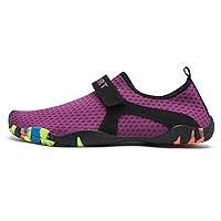 Men's and Women's Black Classic Buckle Closure Soft Beach Shoes Comfortable and Breathable Wading Shoes Quick Drying Surfing Sports Shoes Lightweight Diving Swimming Shoes Yoga Shoes
