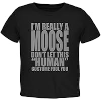 Animal World Halloween Human Moose Costume Black Toddler T-Shirt
