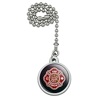 GRAPHICS & MORE Firefighter Fire Rescue Maltese Cross Ceiling Fan and Light Pull Chain