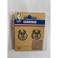 NBA Milwaukee Bucks Logo Post Earrings, 2.5