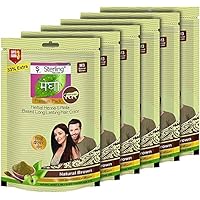 Megha Mehandi Hair Care Powder – Megha Mehandi (Pack of 6) for Natural Hair Color Solution | for Men & Women, (M3 Natural Brown)