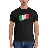 Italy Italian Flag T-Shirt Man Casual Tee Round Collars Short Sleeve Shirts