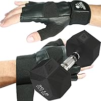 Nordic Lifting Gym Gloves Large Bundle with Dumbbell Prism 30 lb