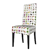 Introduction of Various Vegetables Removable Washable Chair Protector Slipcovers for Home,Kitchen,Dining Room