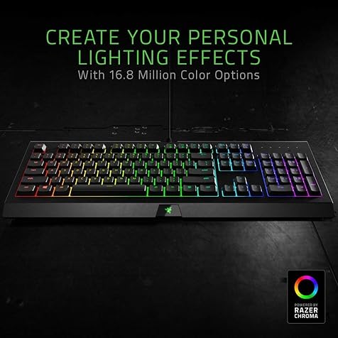 Razer Cynosa Chroma Gaming Keyboard: Individually Backlit RGB Keys - Spill-Resistant Design - Programmable Macro Functionality - Quiet & Cushioned