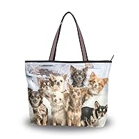 Women Tote Shoulder Bag Cute Chihuahuas Dog Handbag