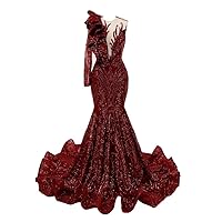 Women's Long Sleeves Mermaid Prom Dress Sparkly Sequins Formal Evening Dresses Party Gowns