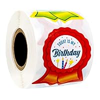 Birthday Ribbon Stickers / 250 Birthday Stickers for Kids / 1 5/8