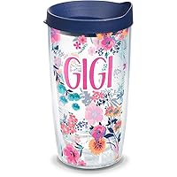 Tervis Made in USA Double Walled Dainty Floral Mother's Day Insulated Tumbler Cup Keeps Drinks Cold & Hot, 16oz, Gigi
