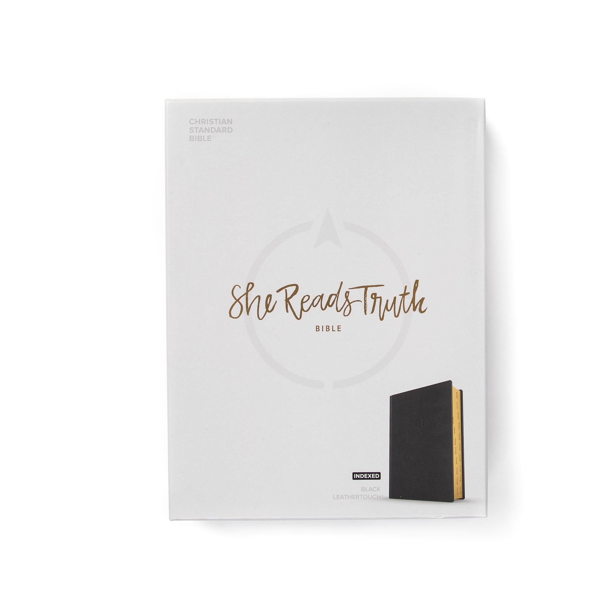 CSB She Reads Truth Bible, Black LeatherTouch Indexed, Black Letter, Full-Color Design, Wide Margins, Journaling Space, Devotionals, Reading Plans, Single-Column, Easy-to-Read Bible Serif Type