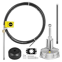 VEVOR Boat Steering System, Outboard Steering Kit, Boat Steering Control Cable, Standard Tapered Shaft, Alloy Marine-Grade Material, for Yachts