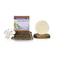 Auromere Ayurvedic Conditioner Bar for All Hair Types – Vegan, Non-GMO, Deep Moisturizing, Nourishing Herbal Formula with Neem, Zero Waste, Recyclable packaging (2.12oz solid bar), 1 Pack