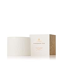 Frasier Fir Candle - Gilded Ceramic Small Jar Candle - Scented Candle with a Luxury Home Fragrance - Elegant Holiday Candle - Single-Wick Candle - White Candle (6 oz)