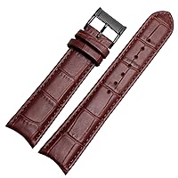 Genuine leather watchband for Citizen Seiko wristband 20mm curve end cow leather black blue brown straps
