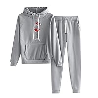 Lounge Sets For Women Workout Sets Christmas Holiday Going Out Sweatsuits Hooded Long Sleeve Sweatpant Tracksuit