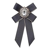 Pre-Tied Bow Tie Ribbon brooches Neck Shirt Tie Collar Cravat Brooch Pin Wedding Party Bow tie for Women Girl