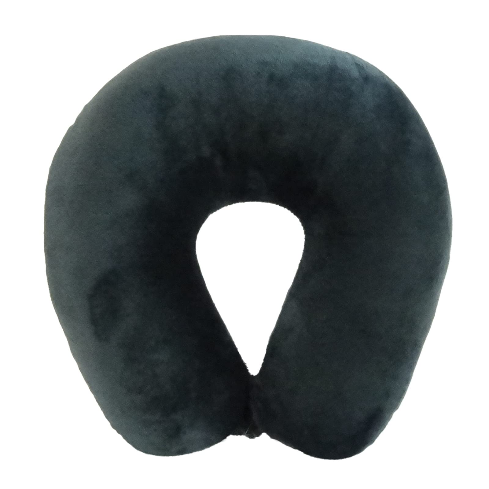 Wolf Essentials Adult Cozy Soft Microfiber Neck Pillow, Compact, Perfect for Plane or Car Travel, Charcoal