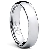5MM Classic Dome Men's Tungsten Carbide Ring Wedding Band sizes 5 to 15