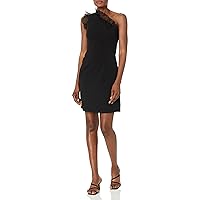Maggy London Women's One Shoulder Ruffle Trim Party Dress Event Occasion Date Night Out Guest of