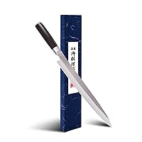 CHUYIREN Sushi Knife 10.6 inch(270mm) - Japanese Sashimi Knife Sharp - Professional High Carbon Stainless Steel Single Bevel Slicing Yanagiba Knife with Wenge Wood Handle, with Gift Box