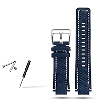 Canvas watchband men suitable for timex tide compass T2N720 T2N721 T2N739 Nylon Watch Band 24x16mm (Color : H, Size : 24-16mm)