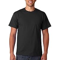5.6 oz. 50/50 Pocket T-Shirt (G830) Black, XL (Pack of 6)