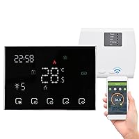 Smart WiFi Thermostat,Programmable Smart Digital Thermostat Room Temperature Controller with LED Touchscreen WiFi Connection Replacement for Google Home Alexa Home Market Factory O