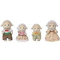 Calico Critters Sheep Family, Set of 4 Collectible Doll Figures
