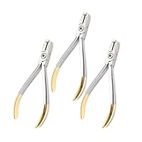 Odontomed2011 Set of 3 Pieces T/C Orthodontic Step Plier Banding 0.5mm Ortho Pliers Dental Instruments Stainless Steel Orthodontic Supplies Pliers TC Tungsten Carbide Inserts
