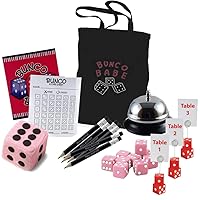 Bunco Babe Game Set & Bunco Table Number Markers with Table Cards 1, 2, and 3 Cards