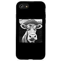 iPhone SE (2020) / 7 / 8 Holstein Cow Farmer Swiss Fleckvieh Face Animal Head Case