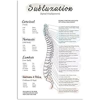 ESETASOT Spine Knowledge Metal Tin Signs Vintage Spinal Misalignment Subluxation Posters Bedroom Living Room Home Wall Decor 12x16 inch