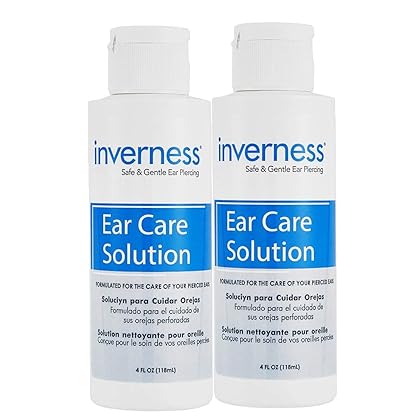 INVERNESS Polycarbonate After Piercing Ear Care Solution 4 oz 2 pc Set