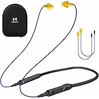MIPEACE Bluetooth Earplug Headphones, Neckband Ear Protection Work earbuds-29db Noise Reduction Safety Headphones with Replacement Buds,19+Hour Battery for Lawn Mowing DIY